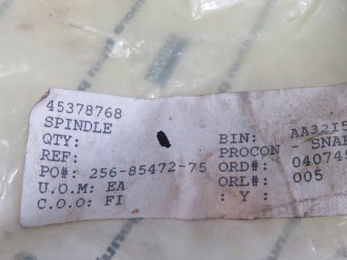 Sandvik 45378768 Spindle ! NOP !