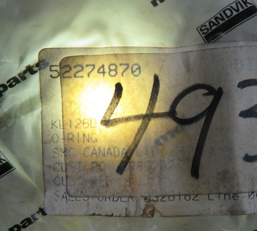 Sandvik 52274870 O-Ring ! NOP !