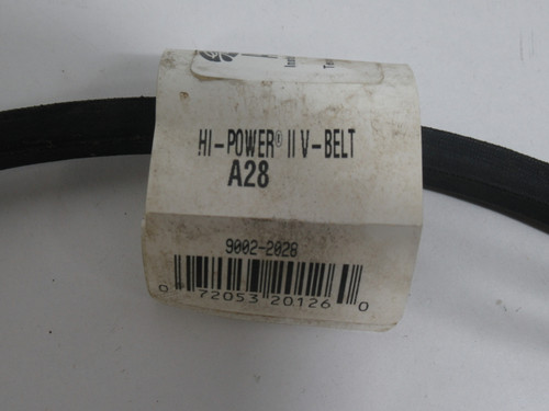 Gates A28 Hi-Power II V Belt 30"L 0.5"W 0.31"T ! NEW !