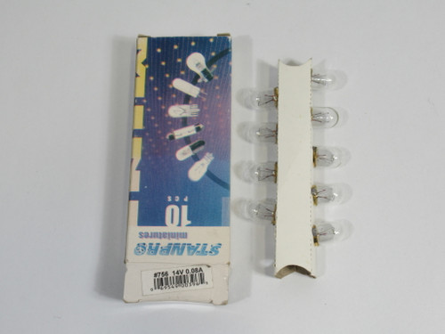 Stanpro 756 Miniature Lamps 14V 0.08A 9-Pack ! NEW !