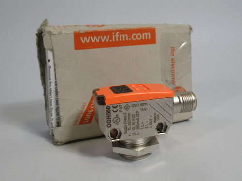 IFM OGH580 Photoelectric Sensor 10-30VDC 200mA 15-200mm ! NEW !