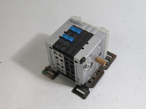 Festo CPV10-GE-FB-4 2-Port Valve Manifold Assembly W/ (161415) Valves USED