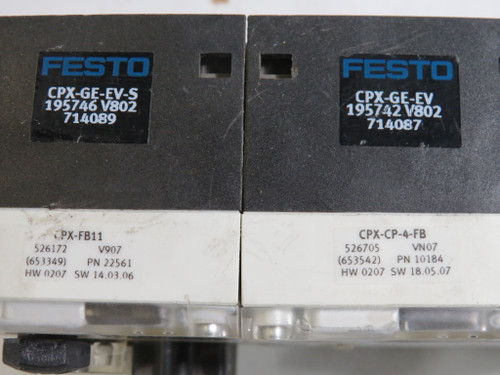 Festo CPX-FB11 w/ CPX-CP-4-FB Manifold Assembly USED