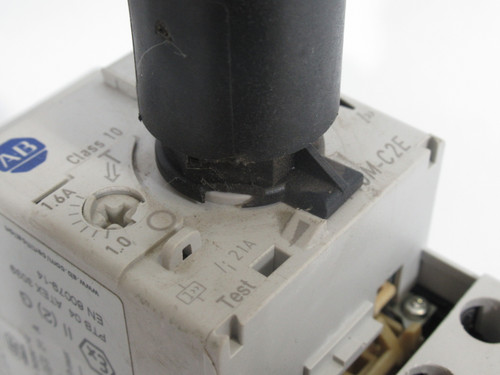 Allen-Bradley 140M-C2E-B16 Ser.C Circuit Breaker 1-1.6A *Cracked Handle* USED