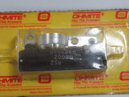 Ohmite D25K2K0 Resistor 25W 2kOHMS ! NEW !