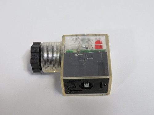 Precision Controls Solenoid Valve Connector Clear w/ Red Indicator USED
