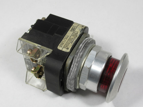 Allen-Bradley 800T-FXP16RD4 Series T Illuminated Push-Pull Device Red 1NC USED