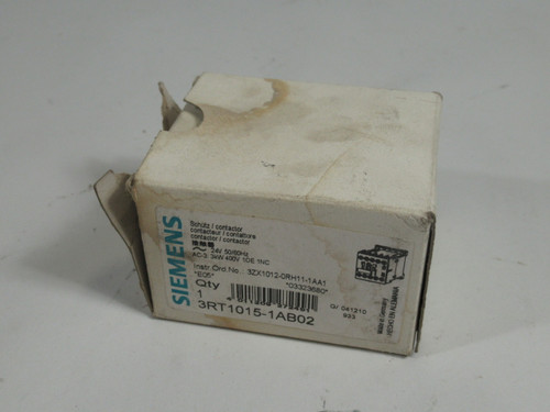 Siemens 3RT1015-1AB02 Contactor 24V 50/60Hz 1OE 1NC ! NEW !