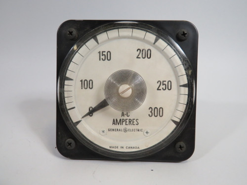 General Electric 308-17 AC Ammeter 0-300A 60:1 CT Ratio USED