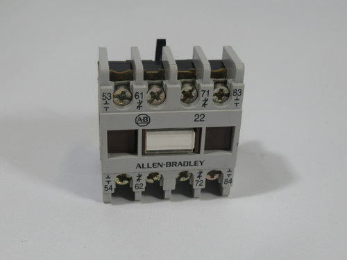 Allen-Bradley 195-FA22 Series A Auxiliary Contact 2NC/2NO 690V 10A USED