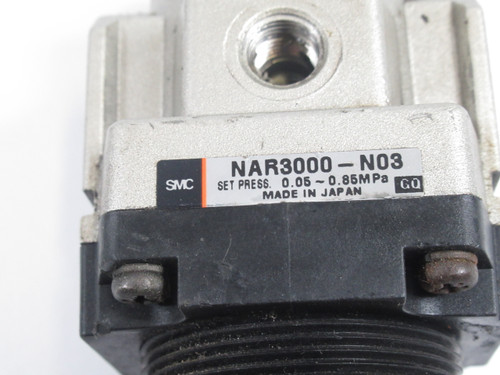SMC NAR3000-N03 Pneumatic Regulator 3/8" NPT 7-125 psig .05-.85MPa USED