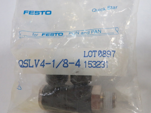 Festo 153231 QSLV4-1/8-4 Multiple Distributor R1/8" Thread 4mm Tube OD ! NWB !