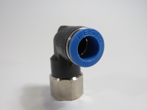 Festo 153279 QSLF-1/4-10-B Push-In L-Fitting G1/4" Thread 10mm OD 10-Pk  NOP