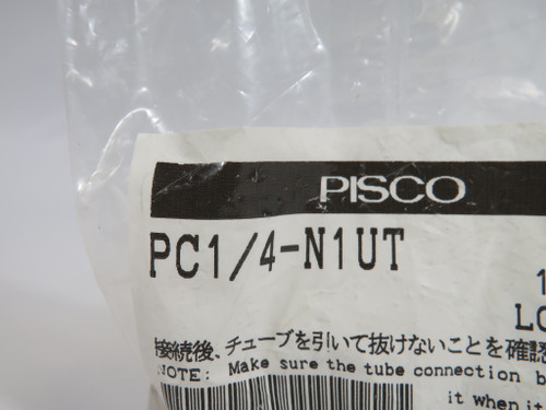 Pisco PC1/4-N1UT Straight Tube Fitting 1/4" Tube x 1/8" NPT 10-Pack ! NWB !