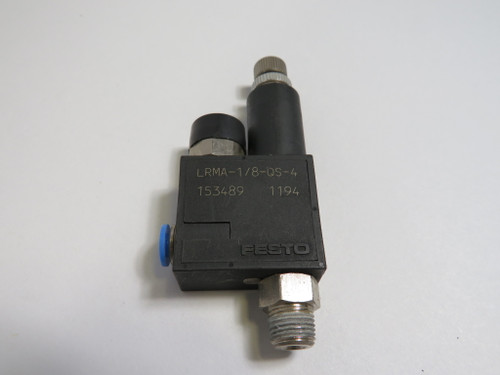 Festo 153489 LRMA-1/8-QS-4 Pressure Regulator w/ Gauge 0-9bar/1-8bar USED
