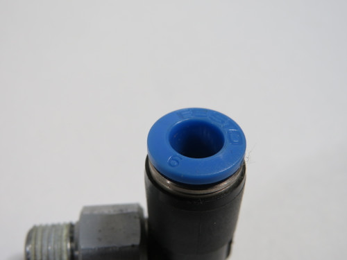 Festo 153411 QSRL-1/8-6 Push-In Rotable L-Fitting R1/8" x 6mm Tube OD USED