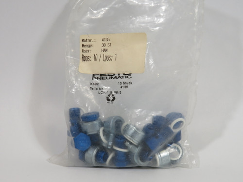 Festo 4136 LCK-1/8-PK-3 Elbow Quick Connector G1/8" Thread 3mm 10-Pack ! NWB !