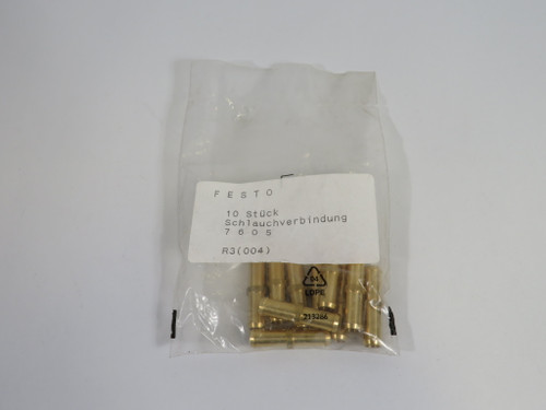 Festo 7605 RTU-PK-6/6 Barbed Connector 8mm Tube OD 10-Pack ! NWB !