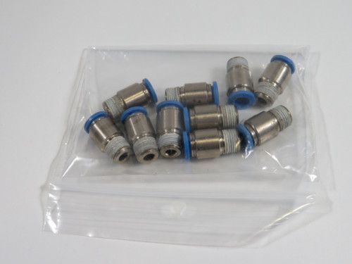 Festo 153013 QS-1/8-6-I Push-In Fitting R1/8" Thread 6mm Tube OD 10-Pack USED