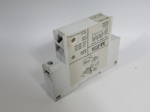 Klockner-Moeller NHI11-PKZ2 Side Mount Auxiliary Contact Block 1NO 1NC USED