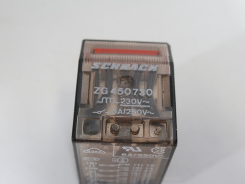 Schrack ZG450730 Relay 230VAC 5A@250VAC 14-Blade USED