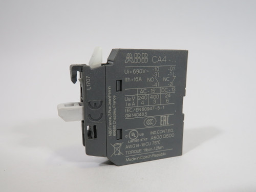ABB CA4-01 Auxiliary Contact Block 1NC 690V NOP