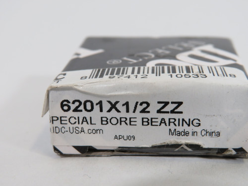 IDC 6201X1/2-ZZ Radial Ball Bearing 32mm OD 1/2" Bore 10mm Width ! NEW !