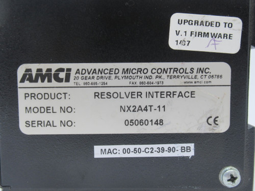 AMCI NX2A4T-11 Resolver Interface Module V.1 FW *No Connector Terminals* USED