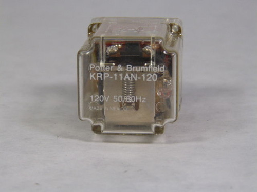Potter & Brumfield KRP-11AN-120 Relay 10A 120V 50/60Hz 8 Pin USED