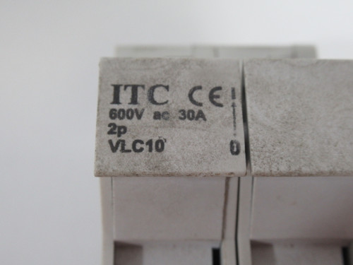 ITC VLC10-2 Fuse Holder 30A 600VAC 2Pole USED