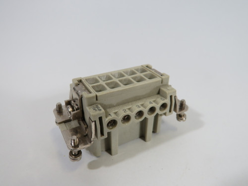 Ilme CNEF-10-T Female HDC Insert 10-Position 16A 500V *Rust on Screws* USED