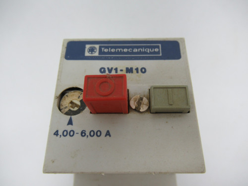 Telemecanique GV1-M10 Motor Circuit Breaker 4-6A *Damaged Reset Button* USED