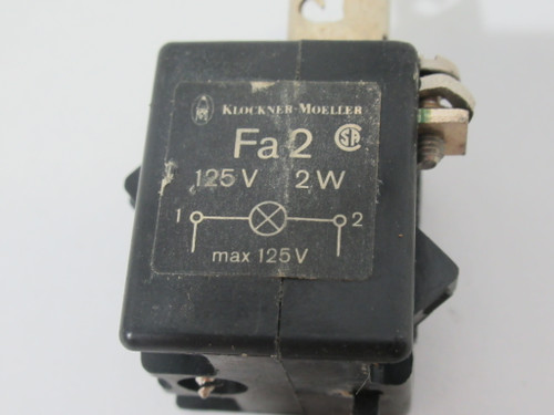 Klockner-Moeller Fa-2 Push Button Light Module 2W 125V USED