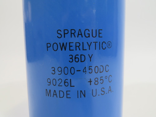 Sprague 36DY Screw Terminal Capacitor 3900uF 450VDC USED