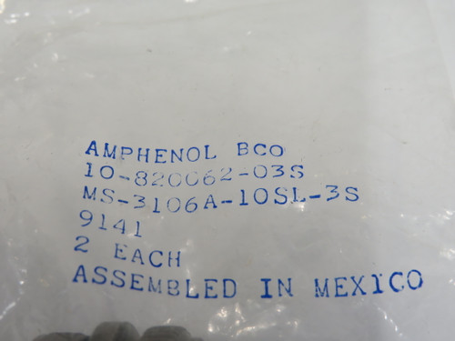 Amphenol MS-3106A-10SL-3S 10-820062-03S Circular Connector 3-Pin ! NWB !