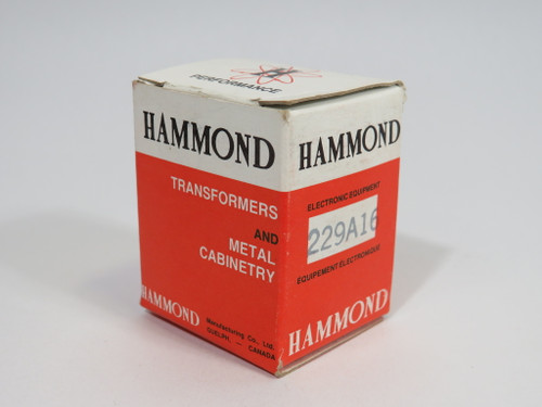 Hammond 229A16 Transformer 6VA Pri 115/230V Sec 8/16V 50/60Hz ! NEW !