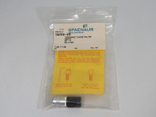 Spaenaur TAAT916-616 Expendable Placing Tool 3/8" - 16 ! NWB !