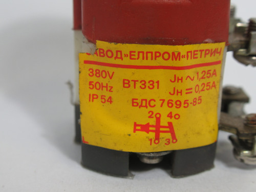 Elpram BT331 Momentary Green Push Button 1NO 1NC 380V 50Hz USED