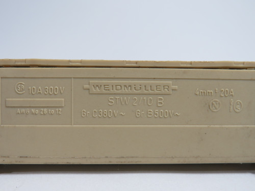 Weidmuller STW2/10B Female PCB Connector 10A 300V USED