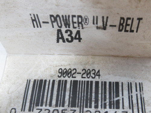 Gates A34 9002-2034 Hi-Power Belt 36"L 1/2"W 5/16"T ! NEW !