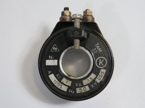 TAM 22 Current Transformer 150/5A 50Hz 1.5VA 0.5/3kV *Missing Screw* USED