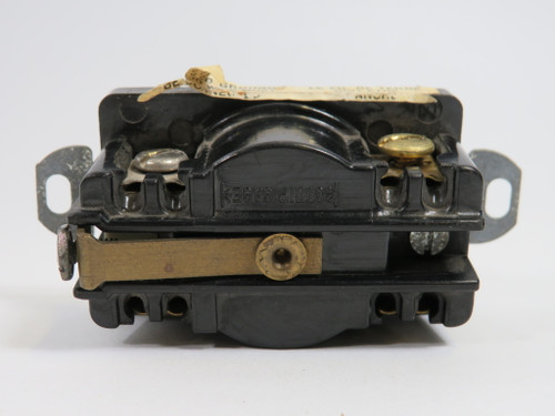 Hubbell 2510 Twist-Lock Receptacle 20A 120/208V 5W 4P *Bent Strap* USED