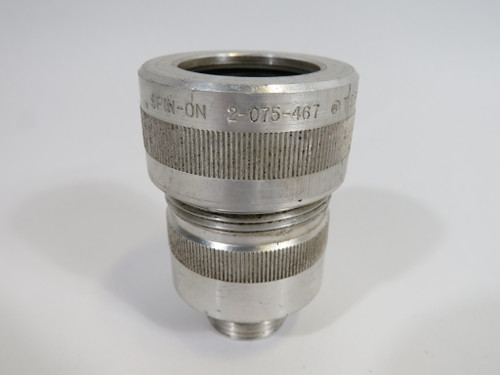 Thomas & Betts 2-075-467 Spin-On Connector 3/4" NPT Hub .875-1" Range USED
