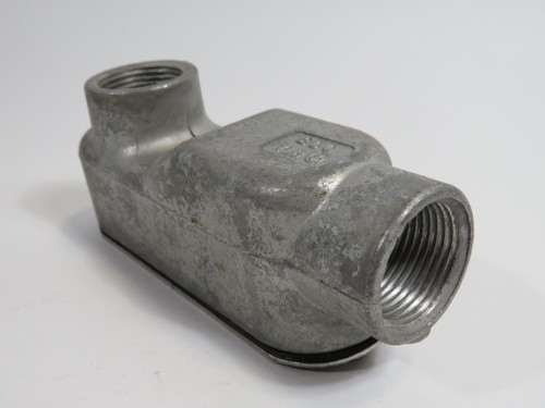 EDC LB-3/4 Threaded Conduit Body 3/4" LB w/ Cover and Gasket USED