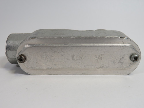 EDC LB-3/4 Threaded Conduit Body 3/4" LB w/ Cover USED