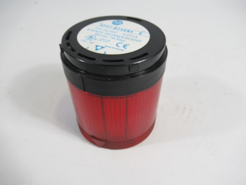 Allen-Bradley 855T-B24DN4 Stack Light RED 24V AC/DC 0.271A NO BULB USED