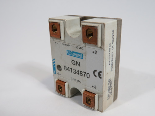 Crouzet GN84134870 Solid State Relay 1-50VDC/3-32VDC 30A MISSING SCREWS USED
