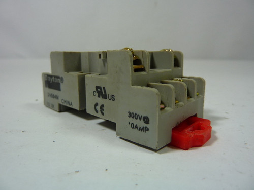 Dayton 2A584M Relay Socket 300V 10A USED