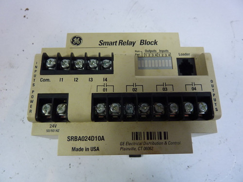 General Electric SRBA024D10A Relay Block Smart 24VDC USED