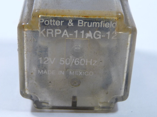 Potter & Brumfield KRPA-11AG-12 Power Relay 10A 12VAC DPDT USED